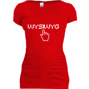 Женская удлиненная футболка WYSIWYG
