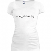 Женская удлиненная футболка С прикольной картинкой