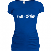 Женская удлиненная футболка Follow me