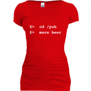 Женская удлиненная футболка More Beer