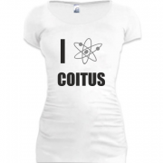 Женская удлиненная футболка Coitus The Big Bang Theory