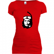 Женская удлиненная футболка "ЧеГевара-водолаз"