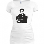 Женская удлиненная футболка с Элвисом Пресли