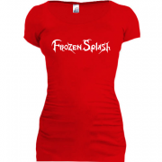 Женская удлиненная футболка Frozen Splash