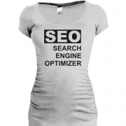 Женская удлиненная футболка SEO оптимизатор
