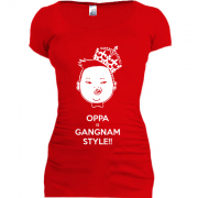 Женская удлиненная футболка Gangnam Style