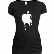 Женская удлиненная футболка Стекающий Apple