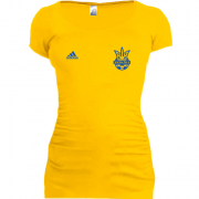 Женская удлиненная футболка сборной Украины по футболу