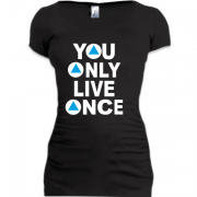 Женская удлиненная футболка You Only Live Once