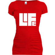 Женская удлиненная футболка Life