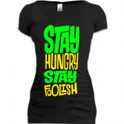 Женская удлиненная футболка Stay hungry