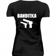 Женская удлиненная футболка Бандитка
