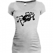 Женская удлиненная футболка с веселым паучком