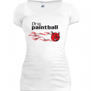 Женская удлиненная футболка Devil paintball