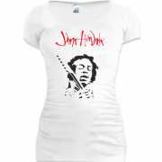 Женская удлиненная футболка Jimi Hendrix