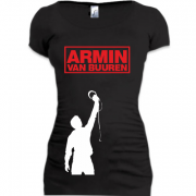 Женская удлиненная футболка Armin Van Buuren (с силуэтом)