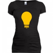 Женская удлиненная футболка Лампочка