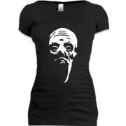 Женская удлиненная футболка Зомби