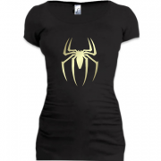 Женская удлиненная футболка с пауком