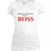 Женская удлиненная футболка Boss