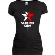 Женская удлиненная футболка Second son