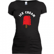 Женская удлиненная футболка Мороженое Ice Cream