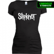 Женская удлиненная футболка Slipknot logo