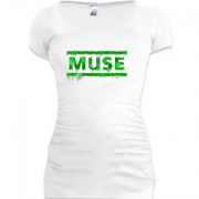 Женская удлиненная футболка Muse (green)