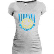 Женская удлиненная футболка Nevermind Nirvana