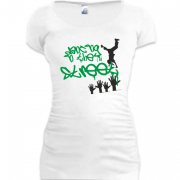 Женская удлиненная футболка Dancing in the street