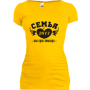 Женская удлиненная футболка Семья с 2013