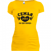 Женская удлиненная футболка Семья с 2001