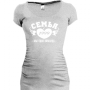 Женская удлиненная футболка Семья с 1999