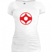 Женская удлиненная футболка с Символом канку (Кекусинкай)