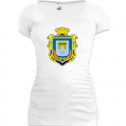 Женская удлиненная футболка с гербом Херсона