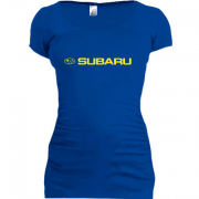 Женская удлиненная футболка SUBARU (3)
