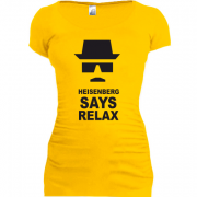 Женская удлиненная футболка Heisenrerg say relax