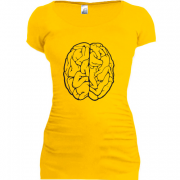 Женская удлиненная футболка Мысли
