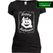 Женская удлиненная футболка Happy Halloween