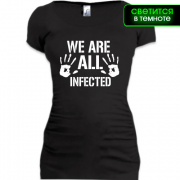 Подовжена футболка We are all infected