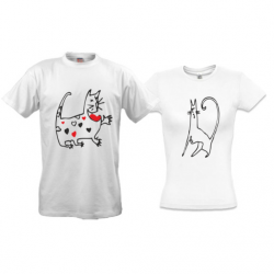 Парні футболки Кіт і кішка