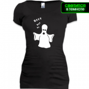 Женская удлиненная футболка Светящийся призрак