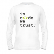 Чоловічий лонгслів In code we trust