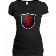 Женская удлиненная футболка с гербом Таргариенов