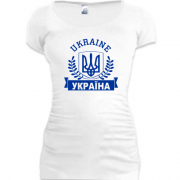 Женская удлиненная футболка Ukraine - Украина