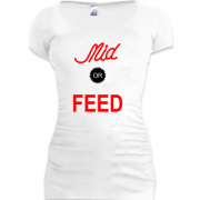Женская удлиненная футболка Mid or feed (2)