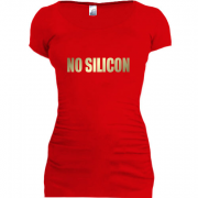 Женская удлиненная футболка No silikon