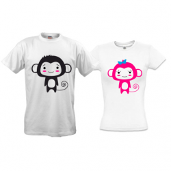 Парные футболки обезьянки