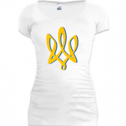 Женская удлиненная футболка с гербом в виде ленты