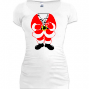 Женская удлиненная футболка Я - Санта Клаус